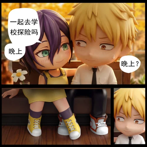 Reze & Denji in Cafe - Chainsaw Man Resin Statue - DEEP Studio - Image 2