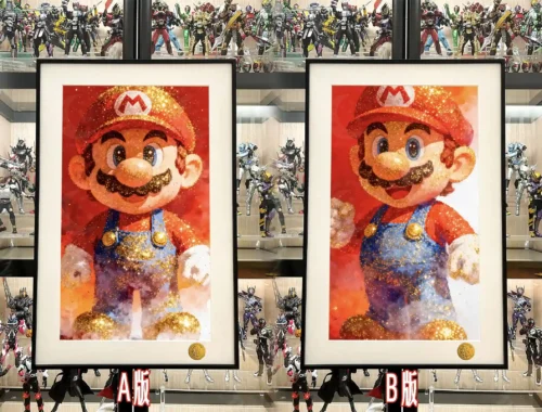 Gold Mario Decorative Painting - Super Mario - Xingkong Studio - Image 1