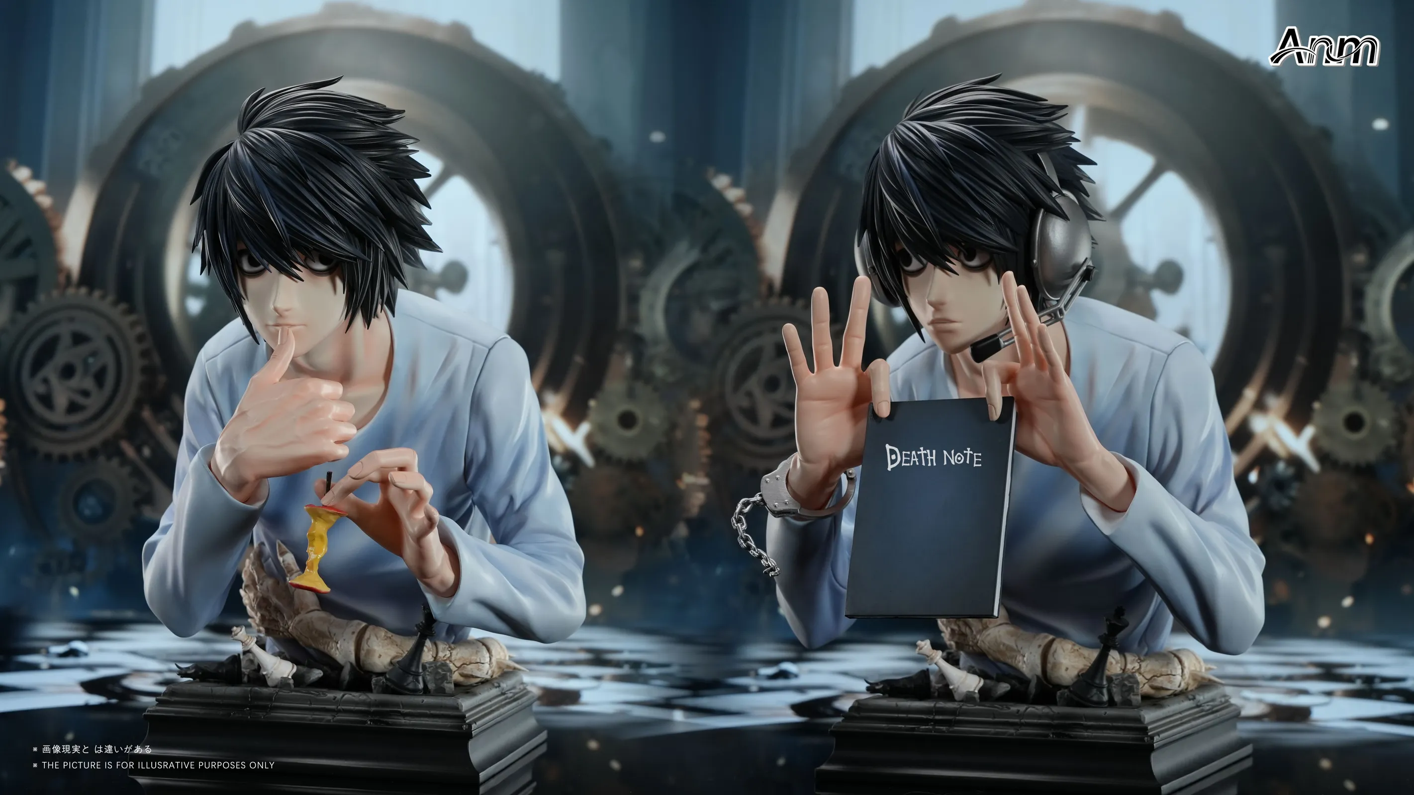 1/3 Scale L Lawliet Bust Statue - Death Note Resin Statue - Anm Studio - Image 1