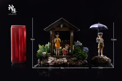 Silhouette Moment Series Gentle in the Rain with LED - My Neighbor Totoro Resin Statue - ShenYin Studio - Image 1