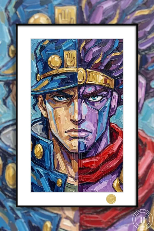 Jotaro Kujo & Star Platinum Decorative Painting - JoJo's Bizarre Adventure - H-TWO Studio - Image 1