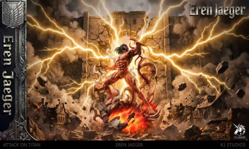 1/6 Scale Roaring Eren Yeager with LED - Attack On Titan Resin Statue - K1 Studio - Image 1