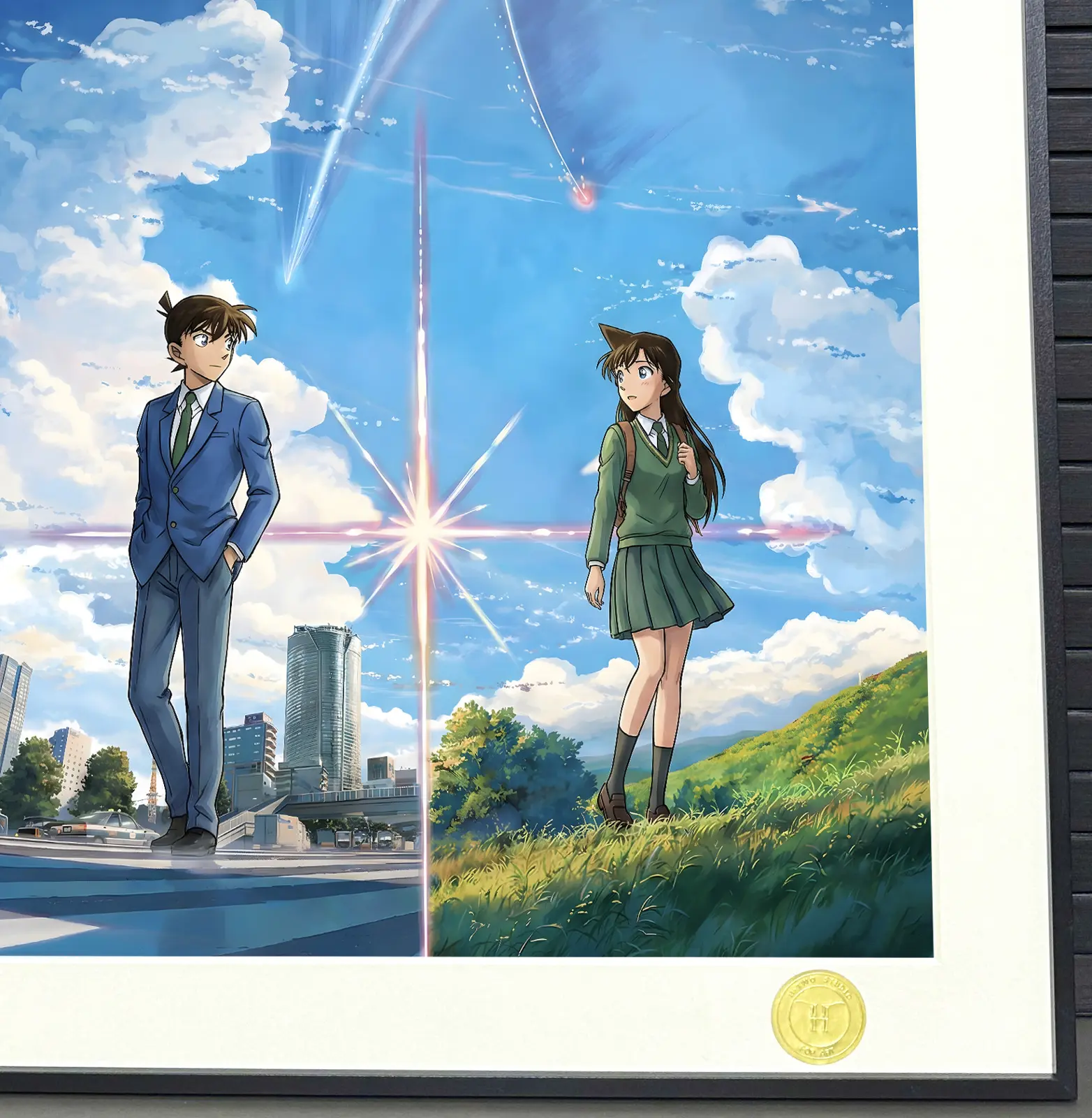 Your Name Style Shinichi Kudo & Ran Mouri Decorative Painting - Your Name Detective Conan - H-TWO Studio - Image 3
