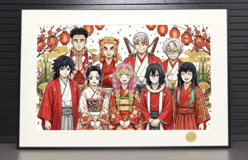 New Year Ver. Nine Hashira Decorative Painting - Demon Slayer: Kimetsu No Yaiba - H-TWO Studio - Image 2