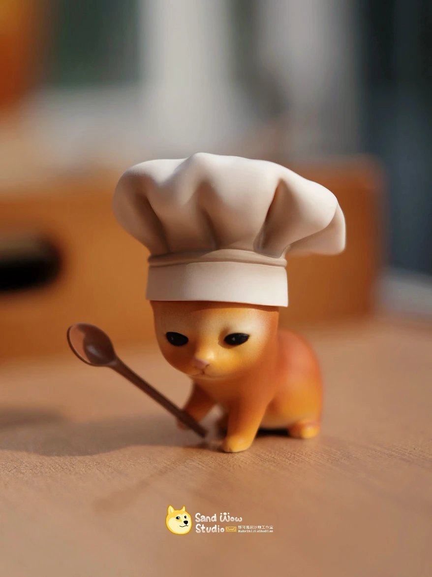 Stupid Cat Meme Series 001 - Original Design Statue - NaKeShiJiaShaDiao Studio - Image 9