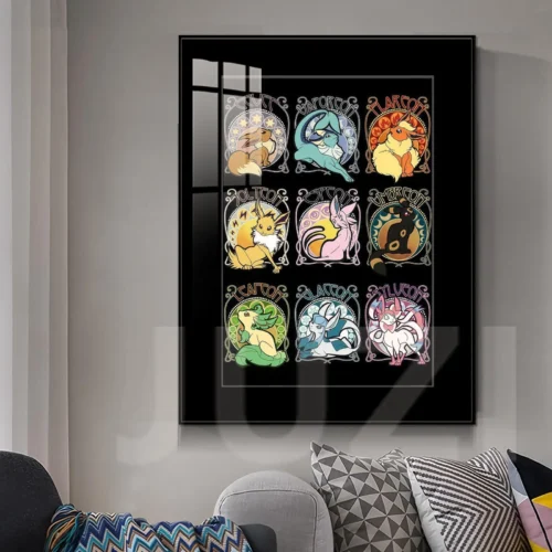 Nine Colours Eeevee Emblem Decorative Painting - Pokemon Decorative Painting - JuZi Studio - Image 2