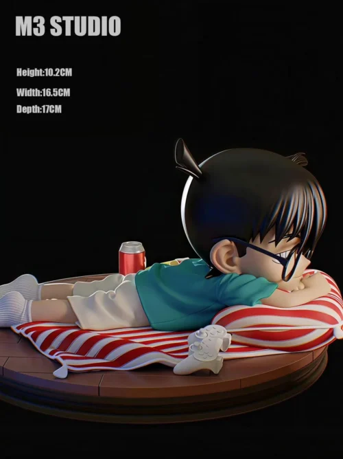 Chibi Ver. Laying Conan Edogawa - Detective Conan Resin Statue - M3 Studios - Image 2