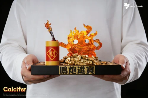 Calcifer Light Firecrackers with LED - Howl's Moving Castle Resin Statue - lucky Studio - Image 1