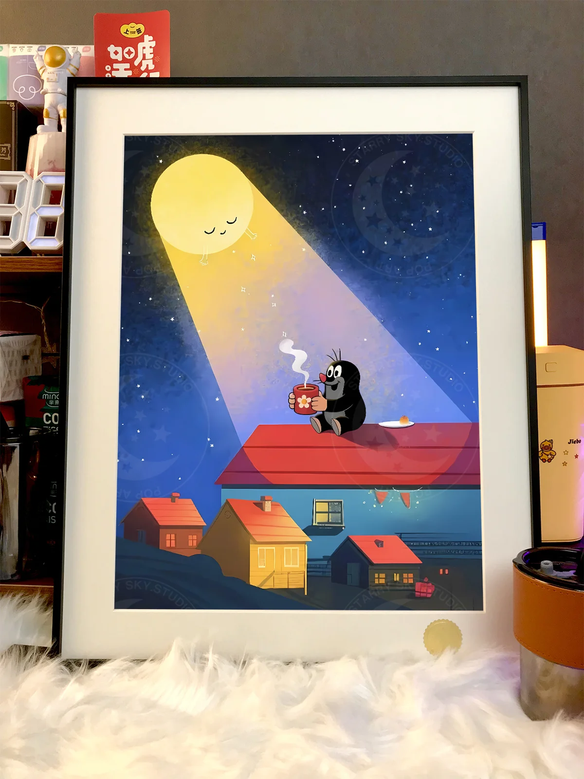 The Mole under Moon Decorative Painting - The Little Mole - Xingkong Studio - Image 2