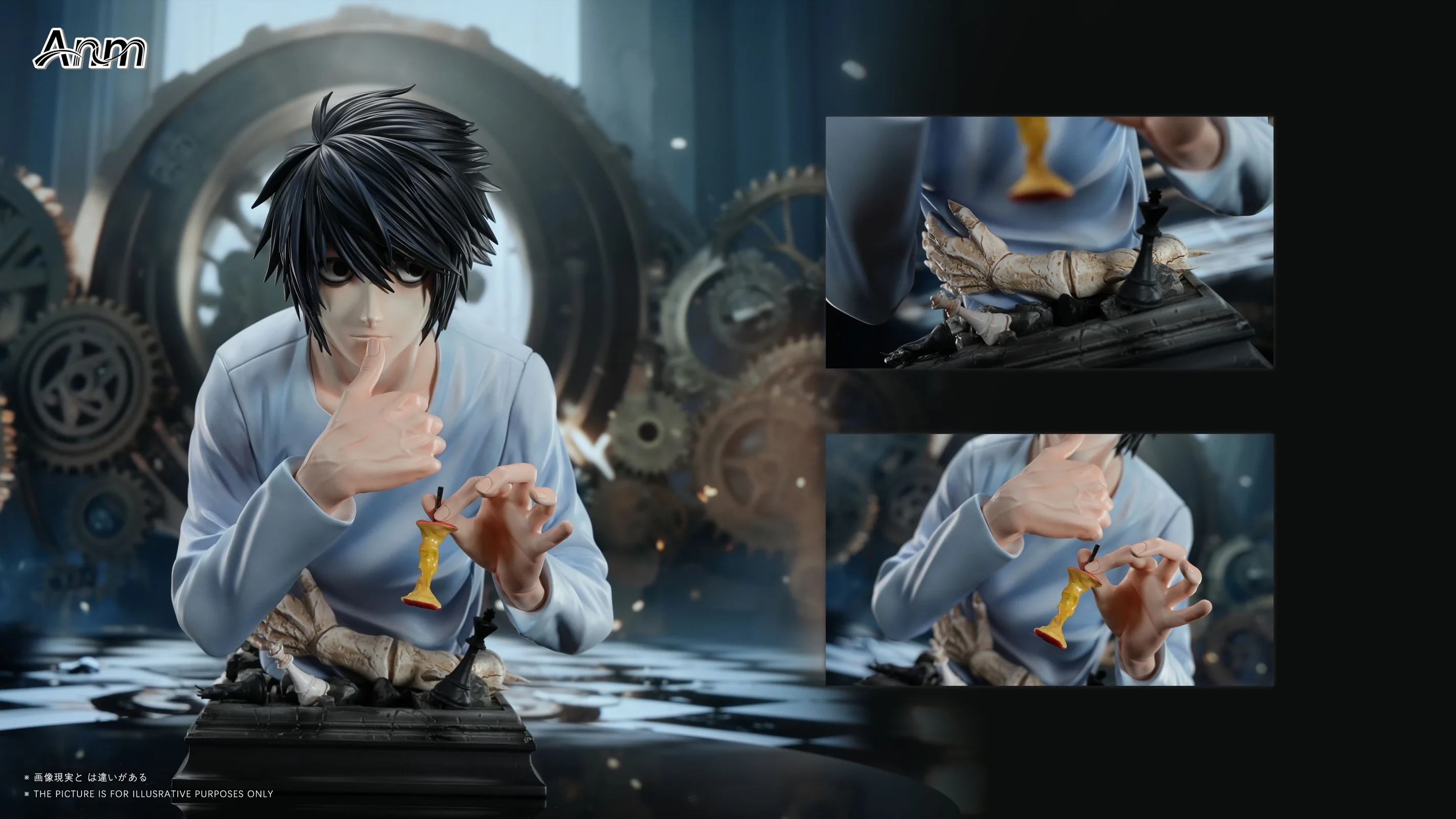 1/3 Scale L Lawliet Bust Statue - Death Note Resin Statue - Anm Studio - Image 2