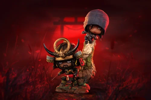 Chibi Ver. Yasuke & Fujibayashi Naoe - Assassin's Creed Shadows Official Statue - PureArts - Image 1