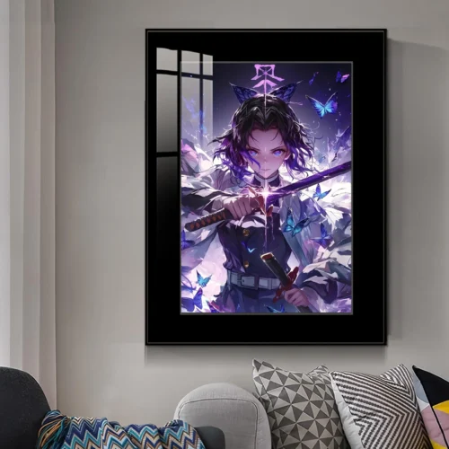 Holding Sword Shinobu Kocho Decorative Painting - Demon Slayer: Kimetsu No Yaiba Decorative Painting - JuZi Studio - Image 2