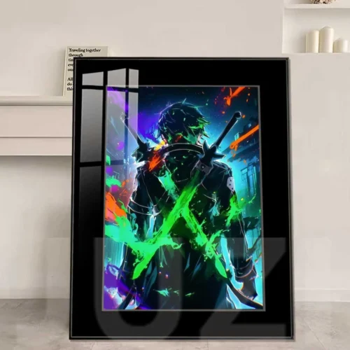 Dual Swords Kazuto Kirigaya Decorative Painting - Sword Art Online Decorative Painting - JuZi Studio - Image 1