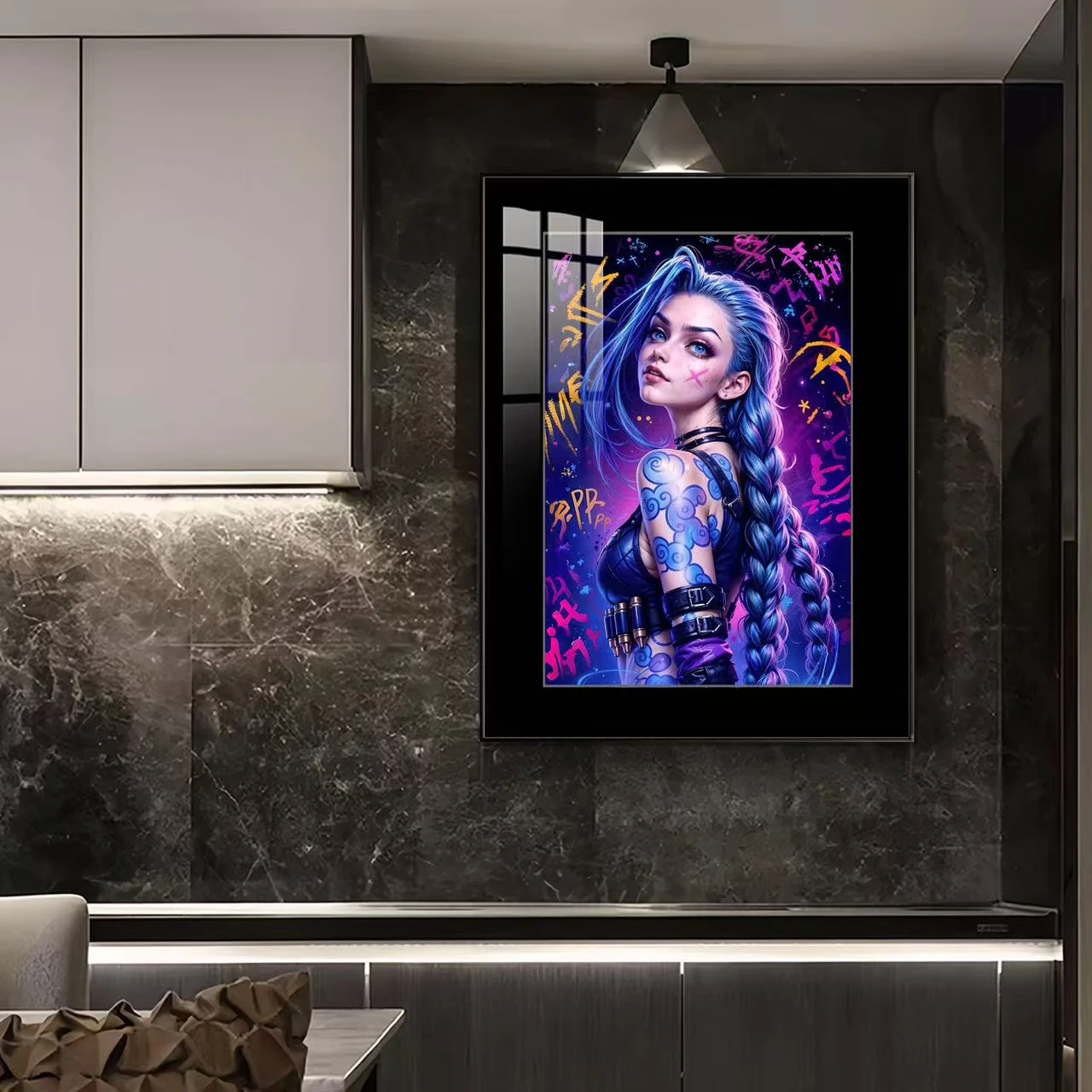 Looking Back Jinx Decorative Painting - League of Legends (LOL) Decorative Painting - JuZi Studio - Image 4