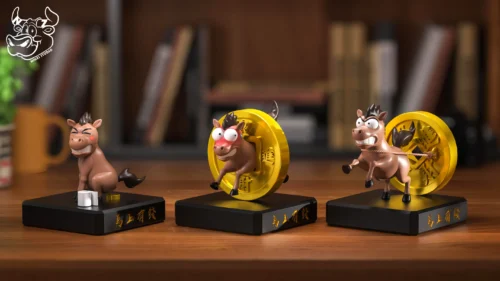 Lucky and Rich Horse - Original Design Resin Statue - NiuZi Studio - Image 1