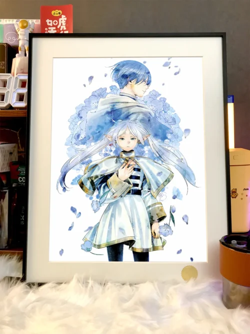 Blue Flowers Frieren & Himmel Decorative Painting - Frieren: Beyond Journey's End - Xingkong Studio - Image 2