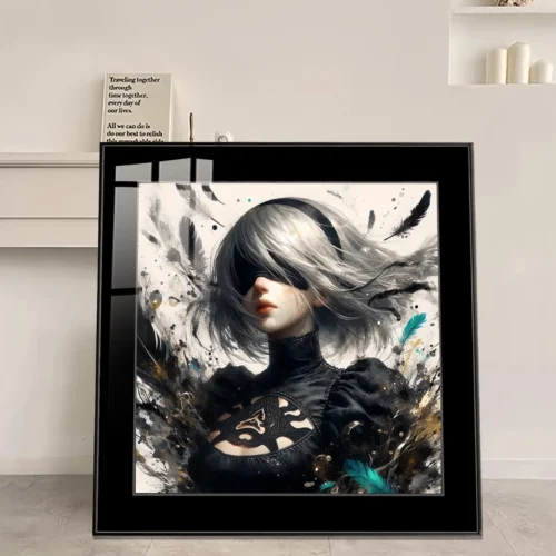 Feather Fall YoRHa No. 2 Type B Decorative Painting - NieR:Automata Decorative Painting - JuZi Studio - Image 1