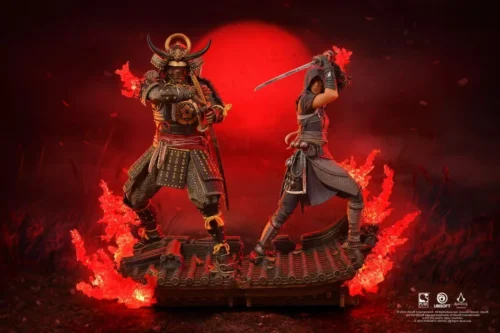 1/8 Scale Yasuke & Fujibayashi Naoe with LED - Assassin's Creed Shadows Official Statue - PureArts - Image 1