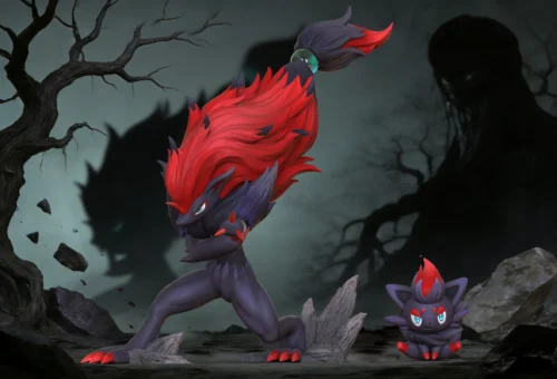 1/20 Scale World Zukan Zoroark Set - Pokemon Statue - QiaoWuMoWan Studio - Image 1