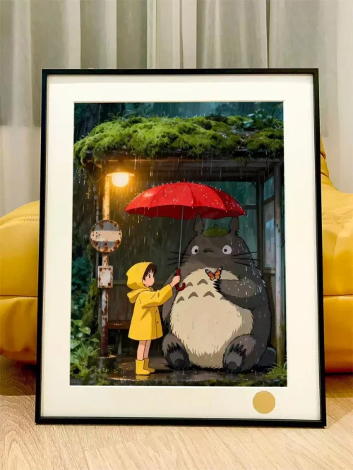 Rainy Night Totoro Decorative Painting - My Neighbor Totoro - Xingkong Studio - Image 1