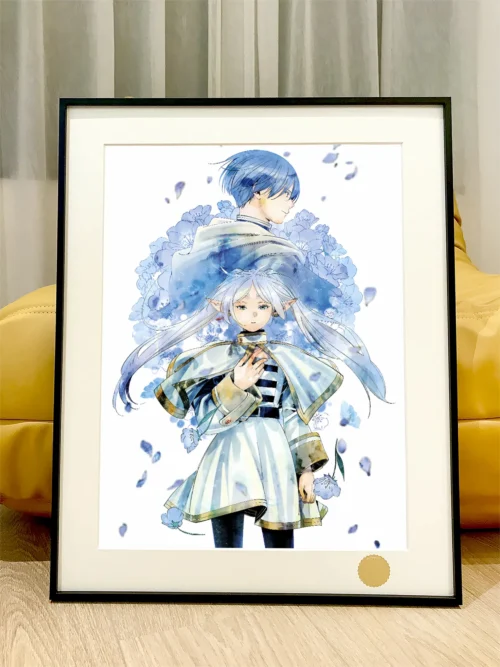 Blue Flowers Frieren & Himmel Decorative Painting - Frieren: Beyond Journey's End - Xingkong Studio - Image 1