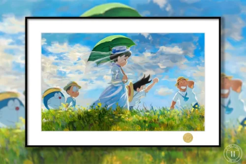 Woman with a Parasol Decorative Painting - Doraemon - H-TWO Studio - Image 1