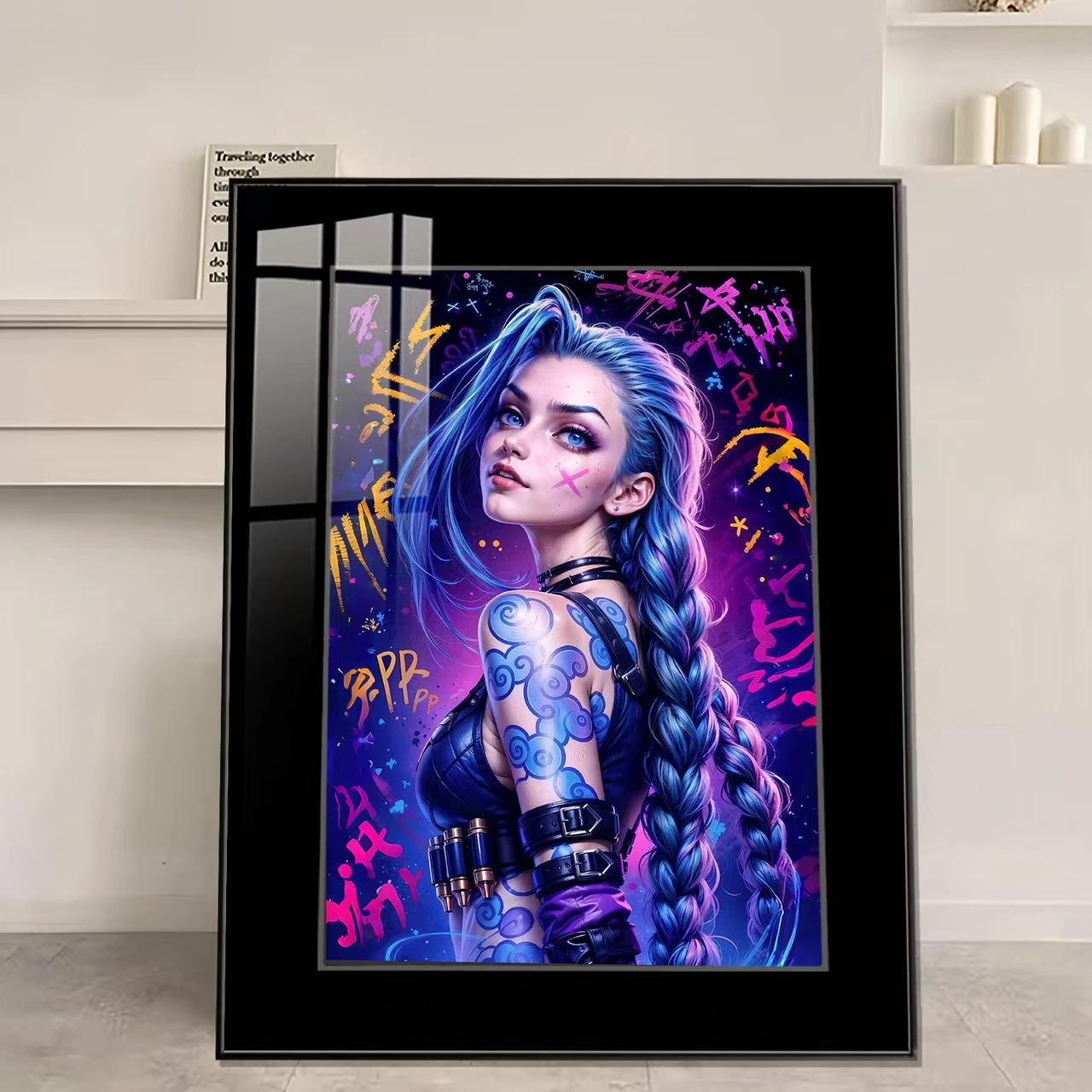 Looking Back Jinx Decorative Painting - League of Legends (LOL) Decorative Painting - JuZi Studio - Image 1