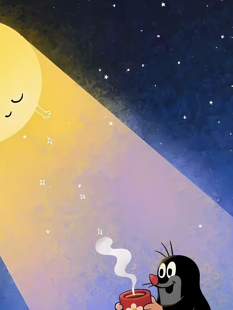 The Mole under Moon Decorative Painting - The Little Mole - Xingkong Studio - Image 4