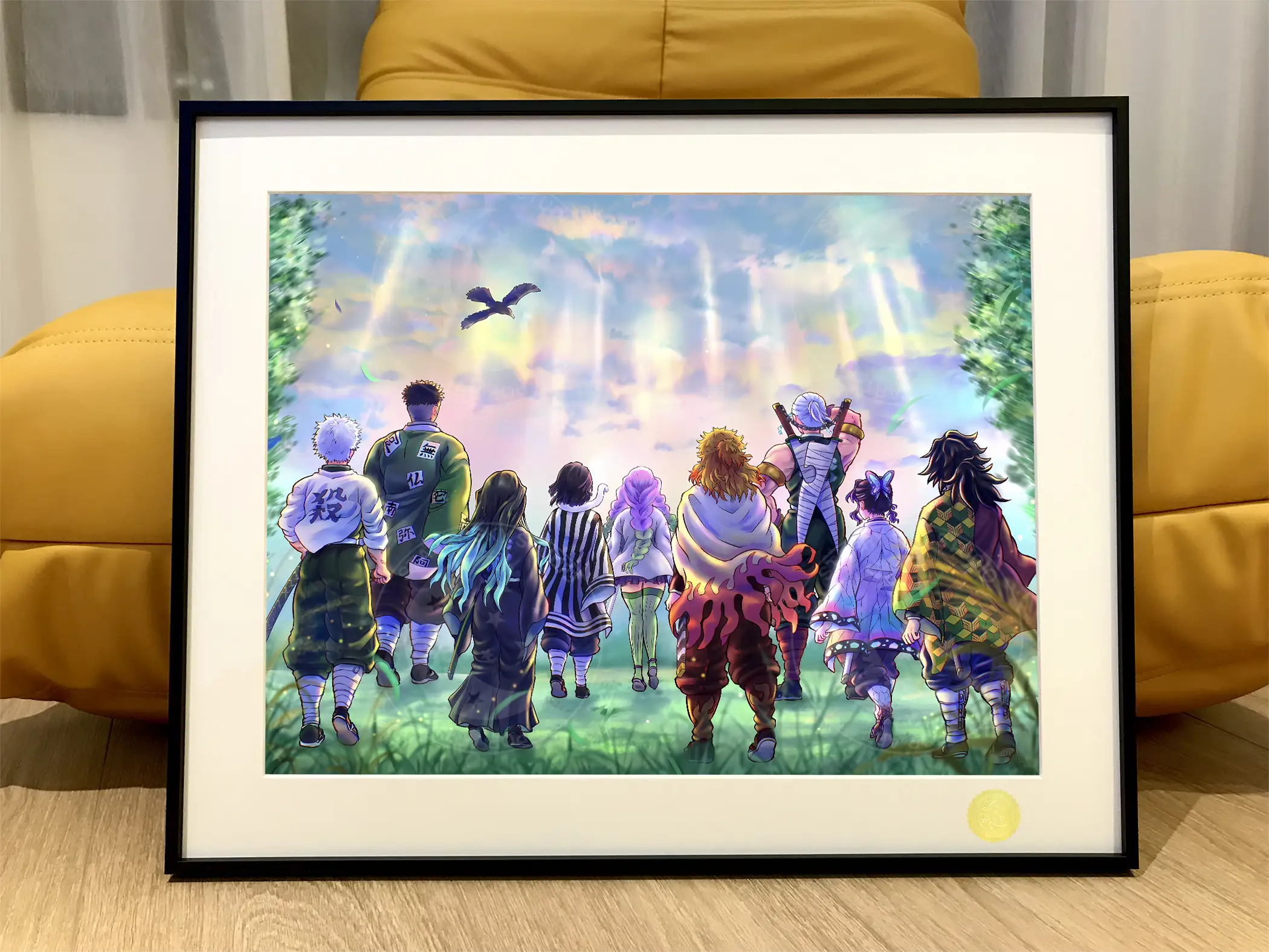 The Back View of Nine Hashira Decorative Painting - Demon Slayer: Kimetsu No Yaiba - Xingkong Studio - Image 1