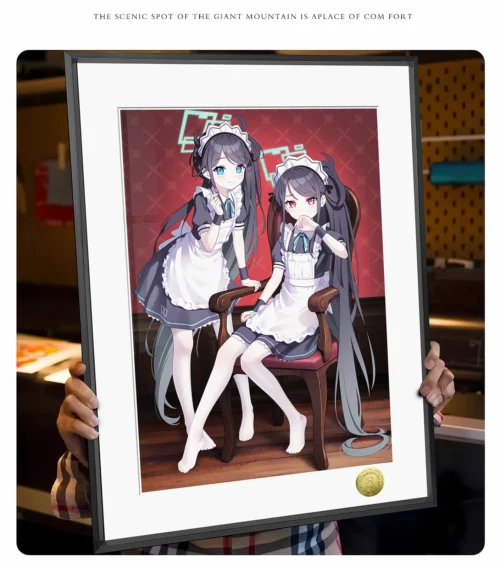 A3 & 4K Size Maid Ver. Tendou Alice Decorative Painting - Blue Archive Decoration Painting - HuangGua Studio - Image 2