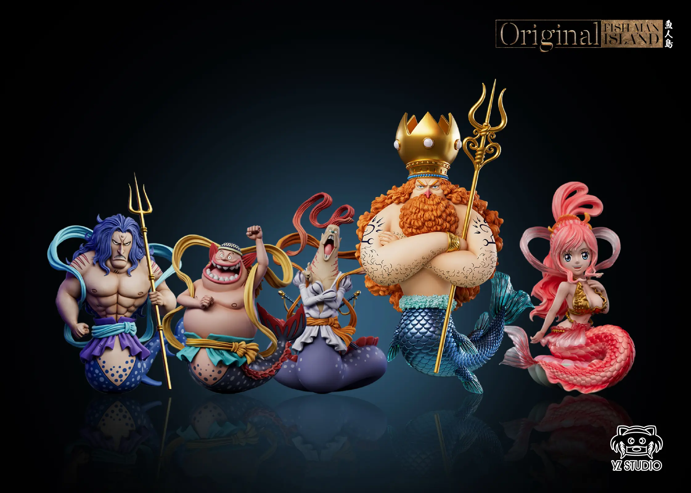 Fish-Man Island Series 005 Neptune & Hoe - ONE PIECE Resin Statue - YZ Studios - Image 5