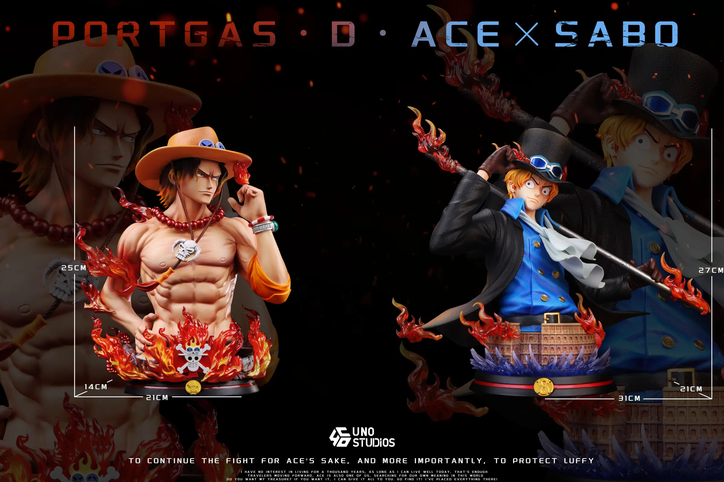1/4 Scale Sabo Bust Statue - ONE PIECE Resin Statue - UNO Studio - Image 4