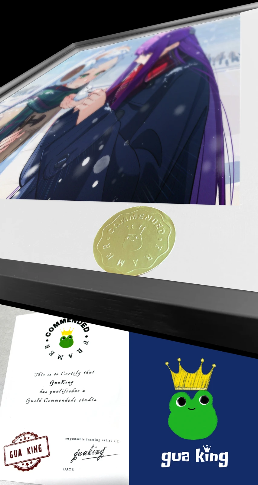 A3 & 4K Size Frieren & Fern in Winter Decorative Painting - Frieren: Beyond Journey's End Decoration Painting - HuangGua Studio - Image 3