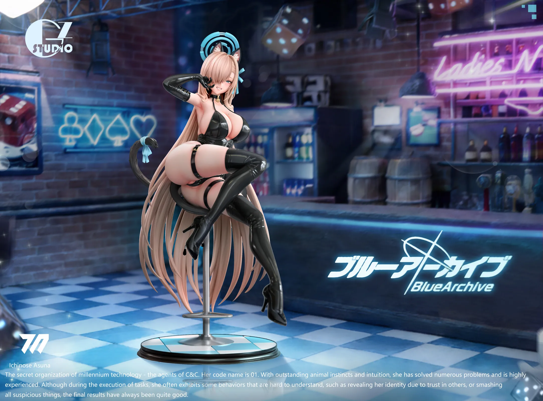 1/6 Scale Latex Bunny Girl Ver. Ichinose Asuna - Blue Archive Resin Statue - GZ Studios - Image 2