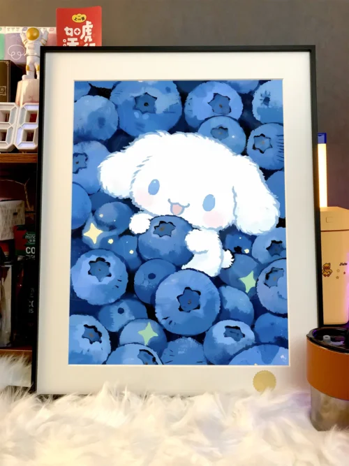 Blueberry Cinnamoroll Decorative Painting - Hello Kitty - Xingkong Studio - Image 2