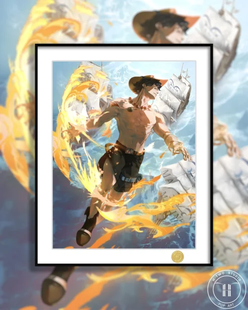 Fire Fist Portgas D. Ace Decorative Painting - ONE PIECE - H-TWO Studio - Image 1