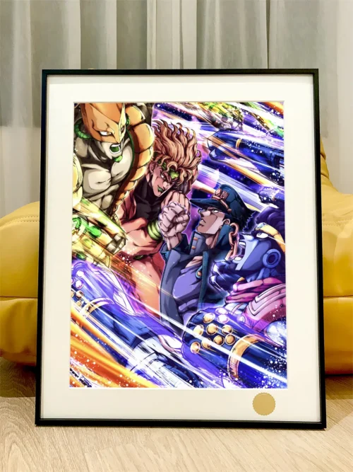 Star Platinum VS The World Decorative Painting - JoJo's Bizarre Adventure - Xingkong Studio - Image 1