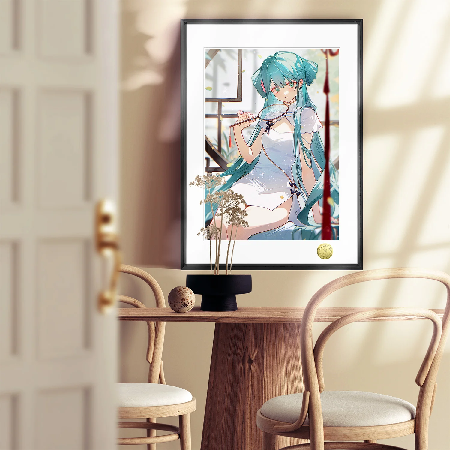 Chinese Style Hatsune Miku Decorative Painting - VOCALOID Decoration Painting - HuangGua Studio - Image 3
