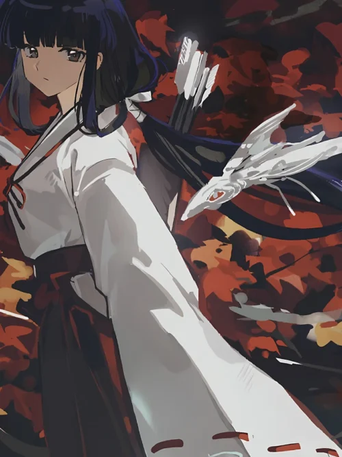 Kikyo Decorative Painting - InuYasha - Xingkong Studio - Image 2