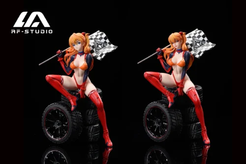 1/6 Scale Asuka Langley Soryu Sitting on Tire - (EVA) Neon Genesis EVAngelion Statue - AF Studio - Image 1