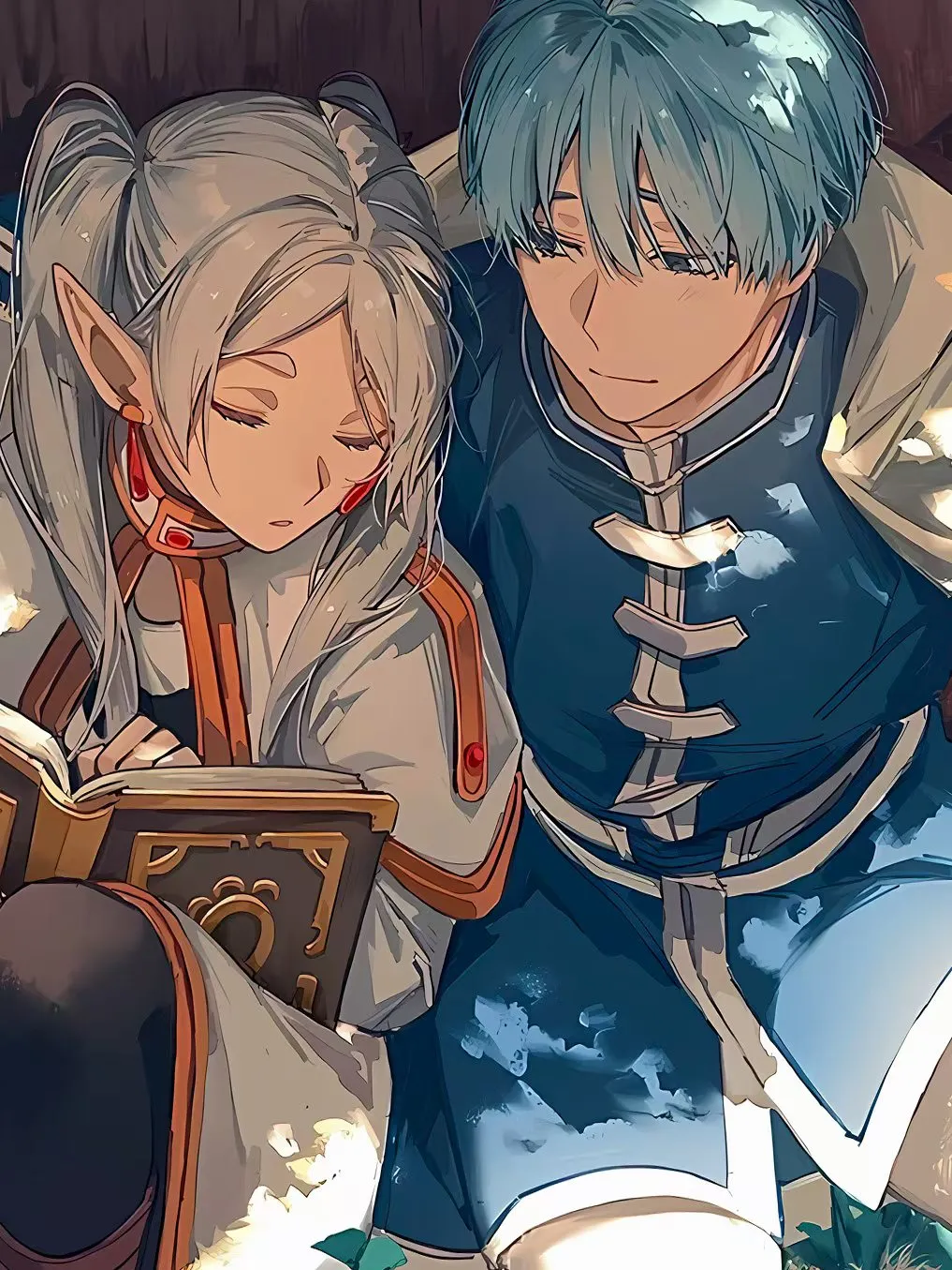 Taking A Nap Frieren & Himmel Decorative Painting - Frieren: Beyond Journey's End - Xingkong Studio - Image 3