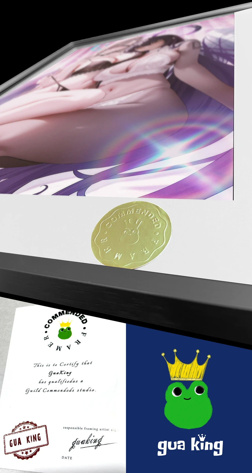 A3 & 4K Size Agent Temptation Decorative Painting - Blue Archive Decoration Painting - HuangGua Studio - Image 4