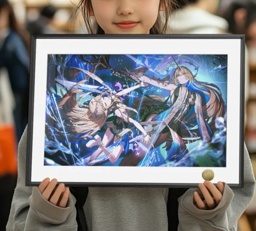 A3 & 4K Size Blessed Maiden Fleurdelys Decorative Painting - Wuthering Waves Decoration Painting - HuangGua Studio - Image 1