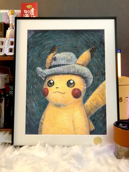 Vincent van Gogh Cosplay Pikachu Decorative Painting - Pokemon - Xingkong Studio - Image 2