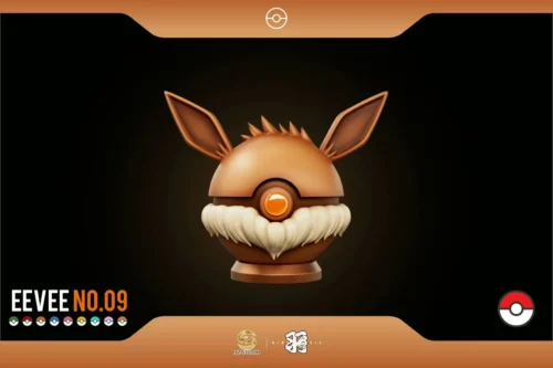 1/1 Scale Poke Ball Series 009 Eevee Poke Ball - Pokemon Resin Statue - Wing Studio - Image 2