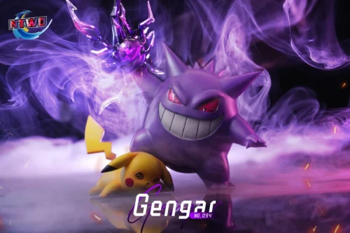 Gengar Bullying Pikachu - Pokemon Statue - ntwo Studio - Image 1