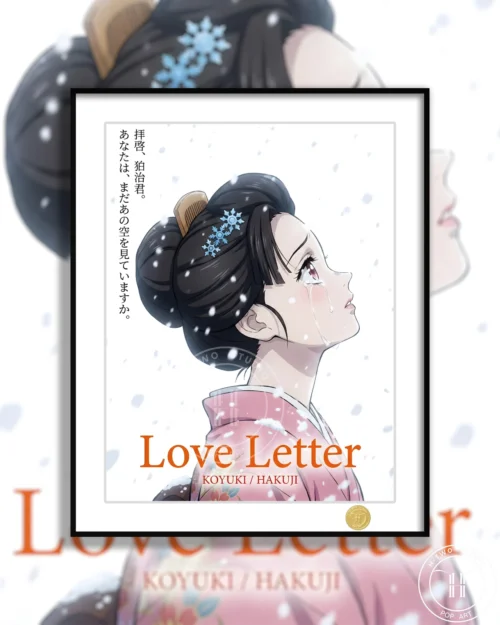 Love Letter Koyuki Soyama & Hakuji Soyama Decorative Painting - Demon Slayer: Kimetsu No Yaiba - H-TWO Studio - Image 2
