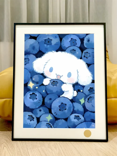 Blueberry Cinnamoroll Decorative Painting - Hello Kitty - Xingkong Studio - Image 1