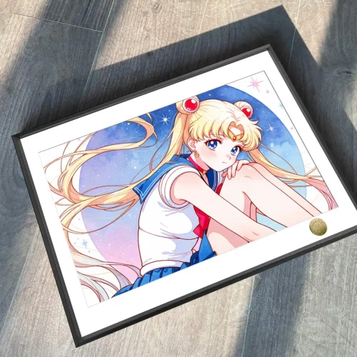 A3 & 4K Size Beautiful Girl Usagi Tsukino Decorative Painting - Sailor Moon Decoration Painting - HuangGua Studio - Image 2