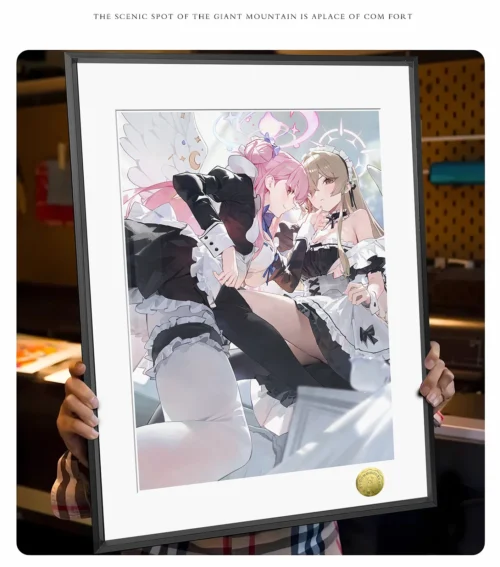 A3 & 4K Size Misono Mika & Kirifuji Nagisa Decorative Painting - Blue Archive Decoration Painting - HuangGua Studio - Image 2